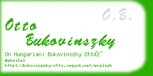 otto bukovinszky business card